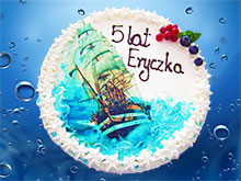 tort z nadrukiem